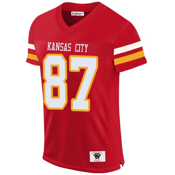 Mens Youths Travis Kelce Red Vapor Stitched Jersey - Picture 2 of 4